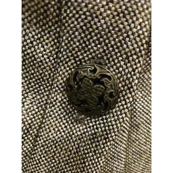 Coldwater Creek Women's Beaded Tweed Jacket Brown Size 18 Casual 3/4 Plus Boho - Picture 3 of 12